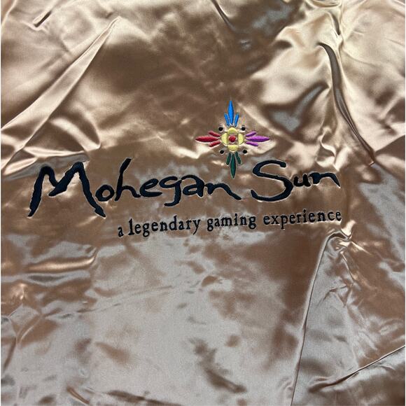Vintage 90’s Unisex Mohegan Sun Reversible Black/Gold Men Jacket Sz M - Picture 5 of 12
